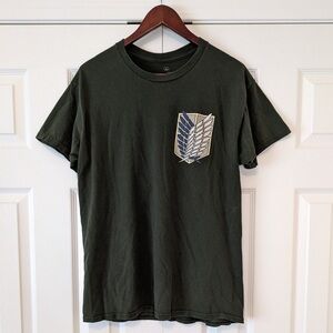 100% Cotton Attack on Titan Officially Licensed Men’s Tee Shirt Green Anime